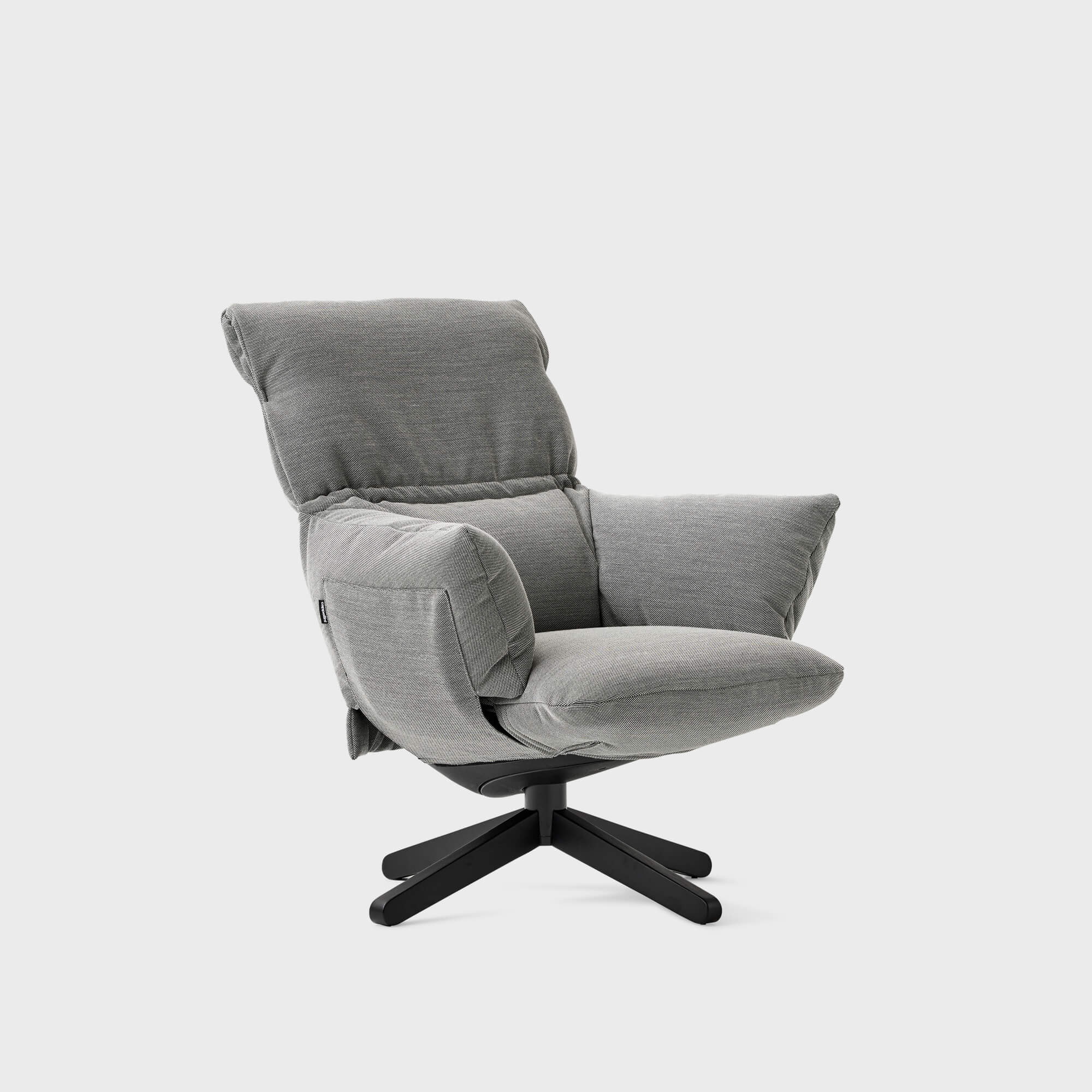COMPACT LO CHAIR 02 basque “gray stripe” Ludo Cappellini Lounge Chair – Stylish Office & Lounge Seating