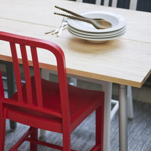 111 Navy Chair in lifestyle shot