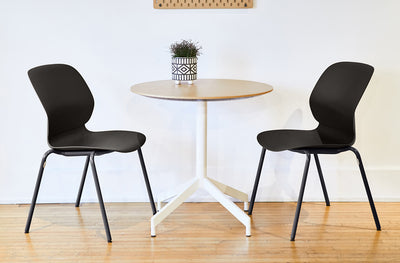 Maari Chair 4-Leg Base with Upholstered Seat in lifestyle shot