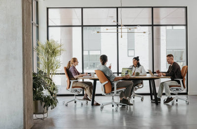Immerse Rectangle Table in lifestyle shot