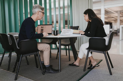 Immerse Round Table in lifestyle shot