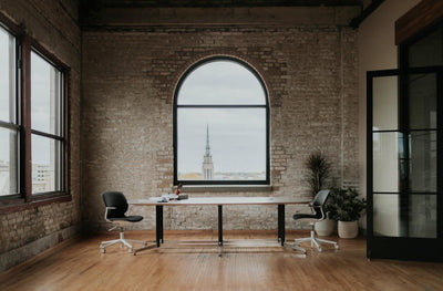 Jive Bridge Base Conference Table in lifestyle shot