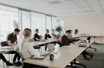 Jive T-Base Flip Table in lifestyle shot