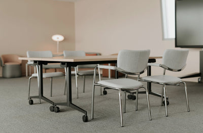 Jive T-Base Flip Table in lifestyle shot