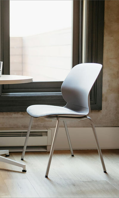 Maari Upholstered Chair with 4-Leg Base in lifestyle shot