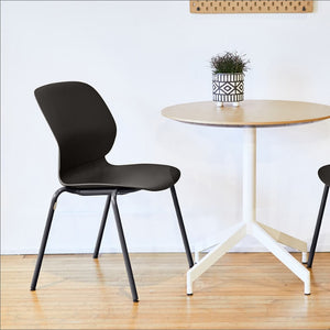 Maari Chair 4-Leg Base with Upholstered Seat in lifestyle shot