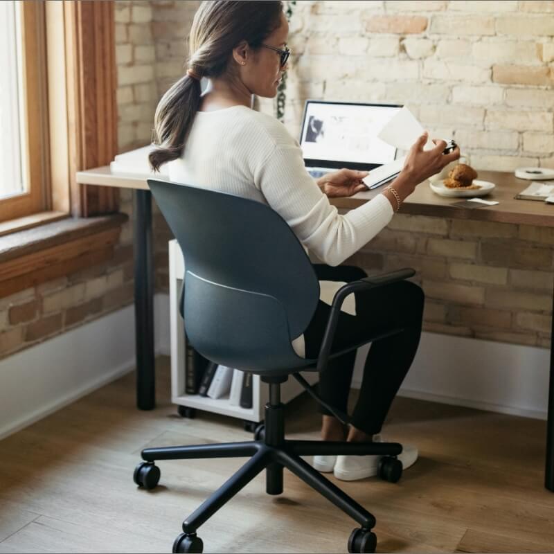 Maari Chair 5-Star Base with Upholstered Seat in lifestyle shot