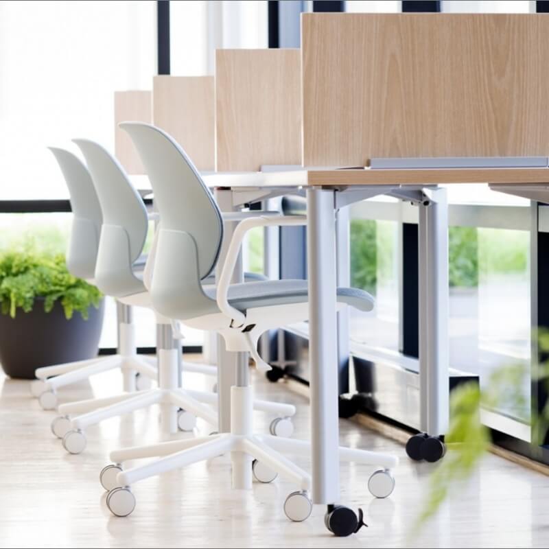 Maari Chair 5-Star Base with Upholstered Seat in lifestyle shot