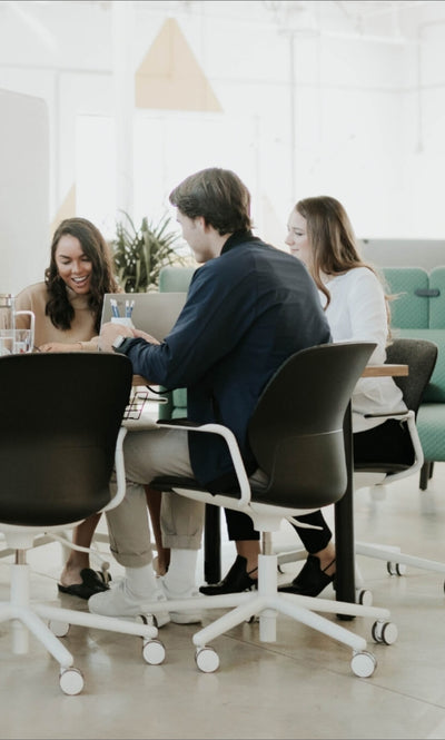 Maari Chair 5-Star Base with Upholstered Seat in lifestyle shot