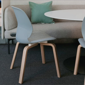 Maari Chair with Wood Base in lifestyle shot