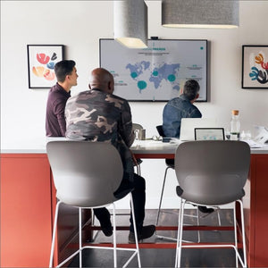 Maari Stool with Sled Base in lifestyle shot