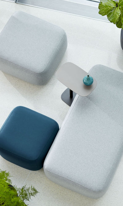 Pebble Ottoman in lifestyle shot