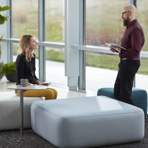 Pebble Ottoman in lifestyle shot