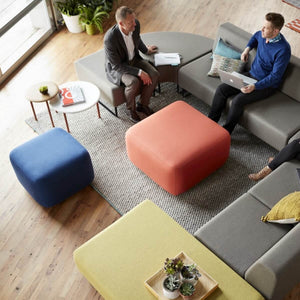 Pebble Ottoman in lifestyle shot