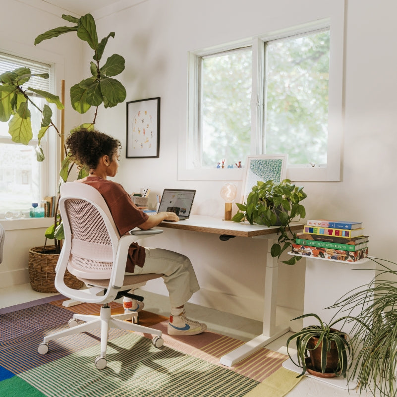 Upside Sit-to-Stand Desk in lifestyle shot