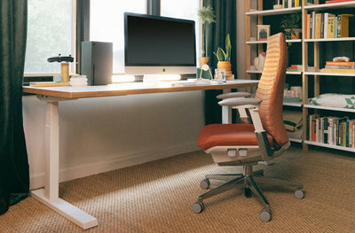 Upside Sit-to-Stand Desk in lifestyle shot