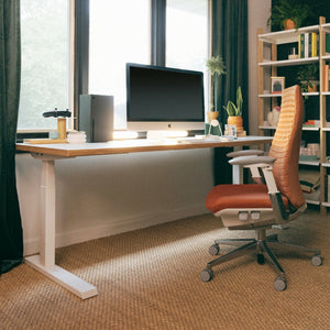 Upside Sit-to-Stand Desk in lifestyle shot