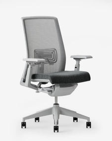 A Very office chair in the color steel is displayed against a white background.