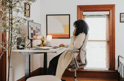 Zody Upholstered Office Chair in lifestyle shot