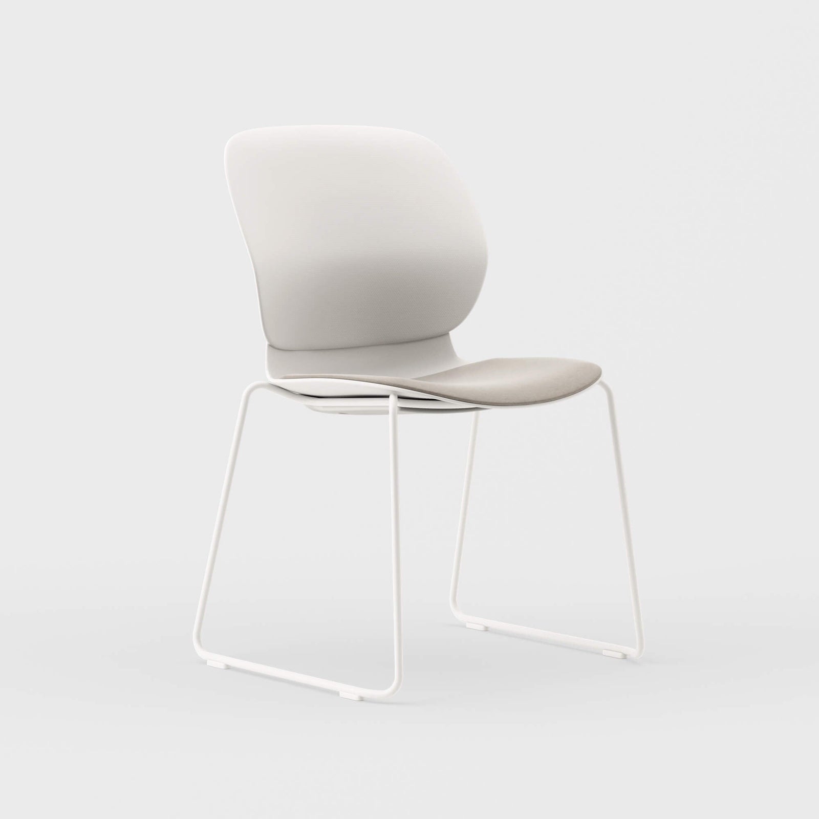 Maari Chair Sled Base with Upholstered Seat