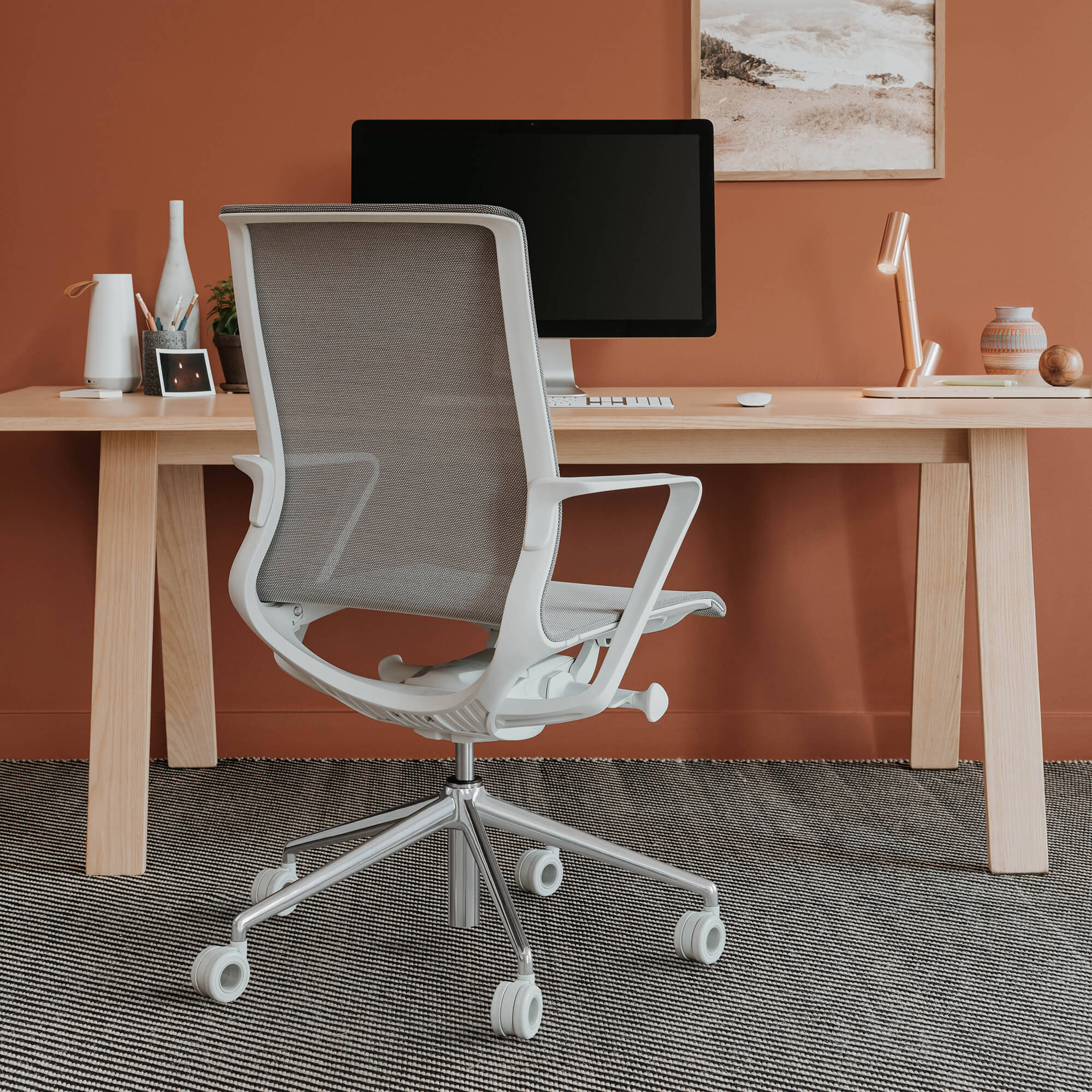 Veda Mid-Back Office Chair – Multipurpose Seating with 5-Star Base