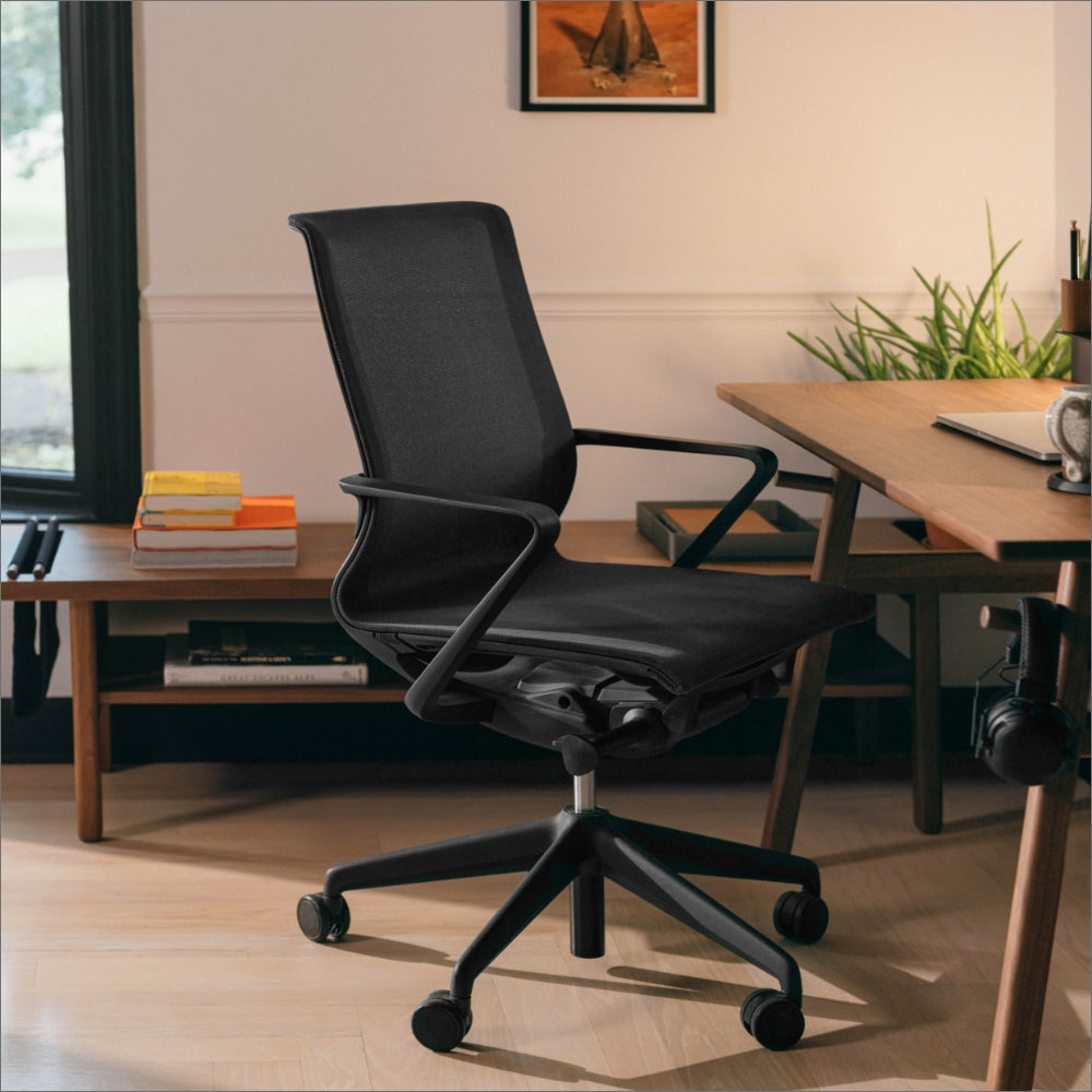 Veda Mid-Back Office Chair – Multipurpose Seating with 5-Star Base