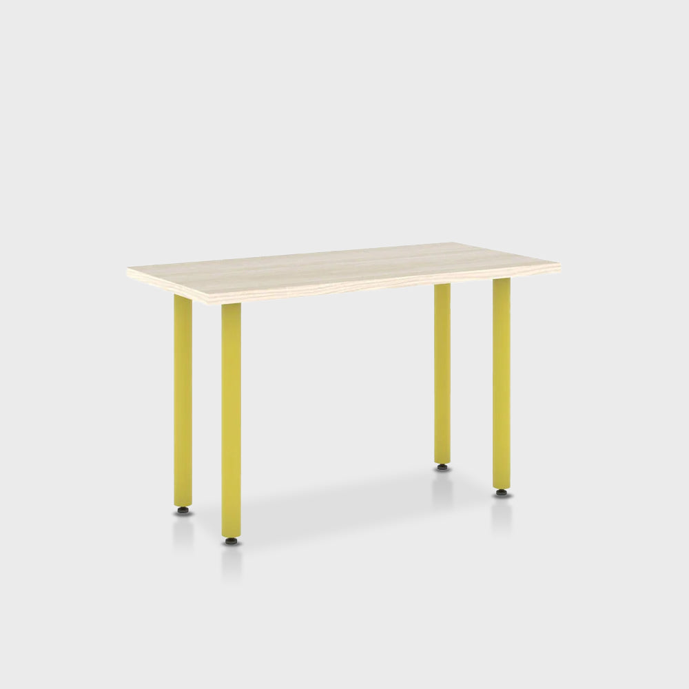 Jive Desk with Post Leg, Color Pop