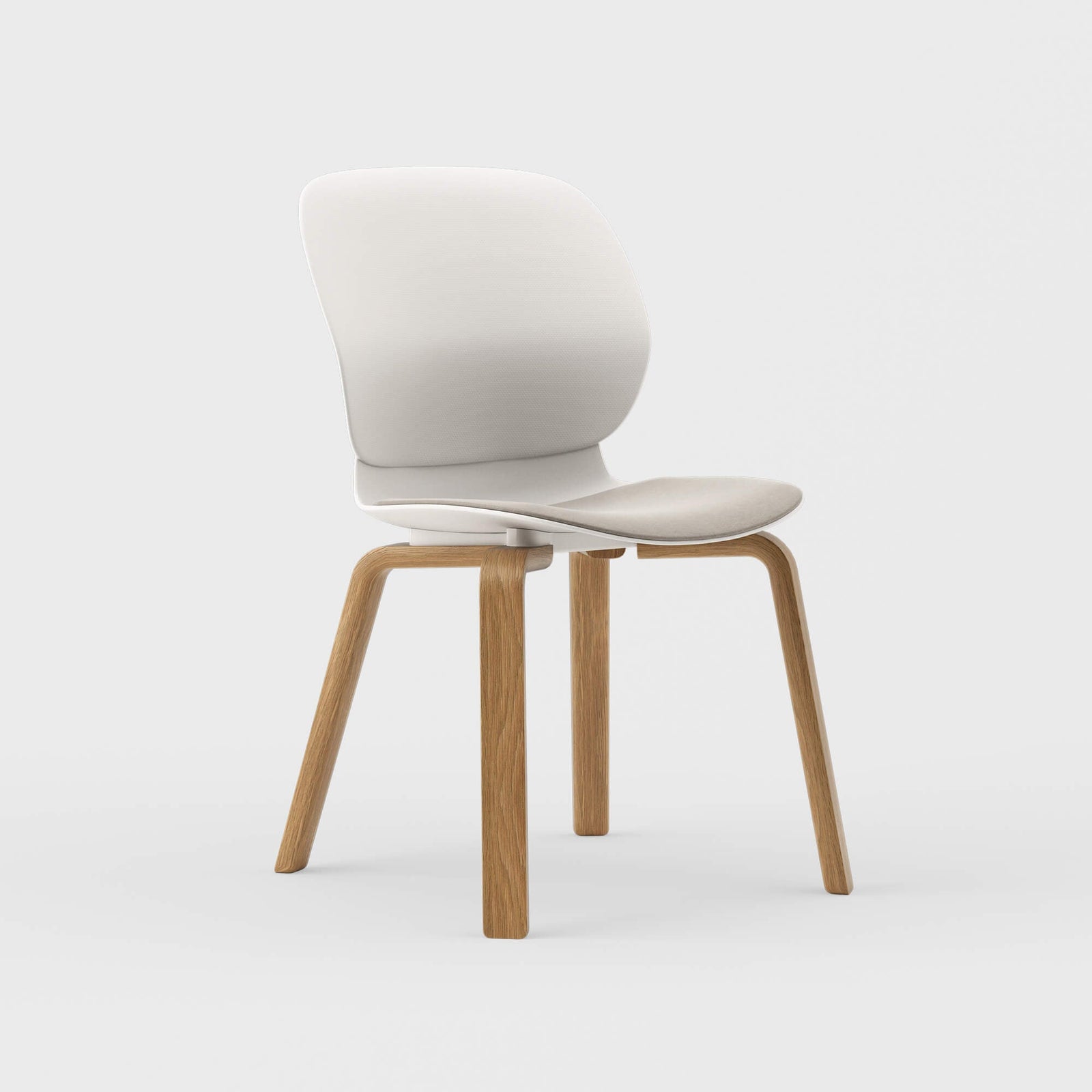 Maari Chair Wood Base with Upholstered Seat
