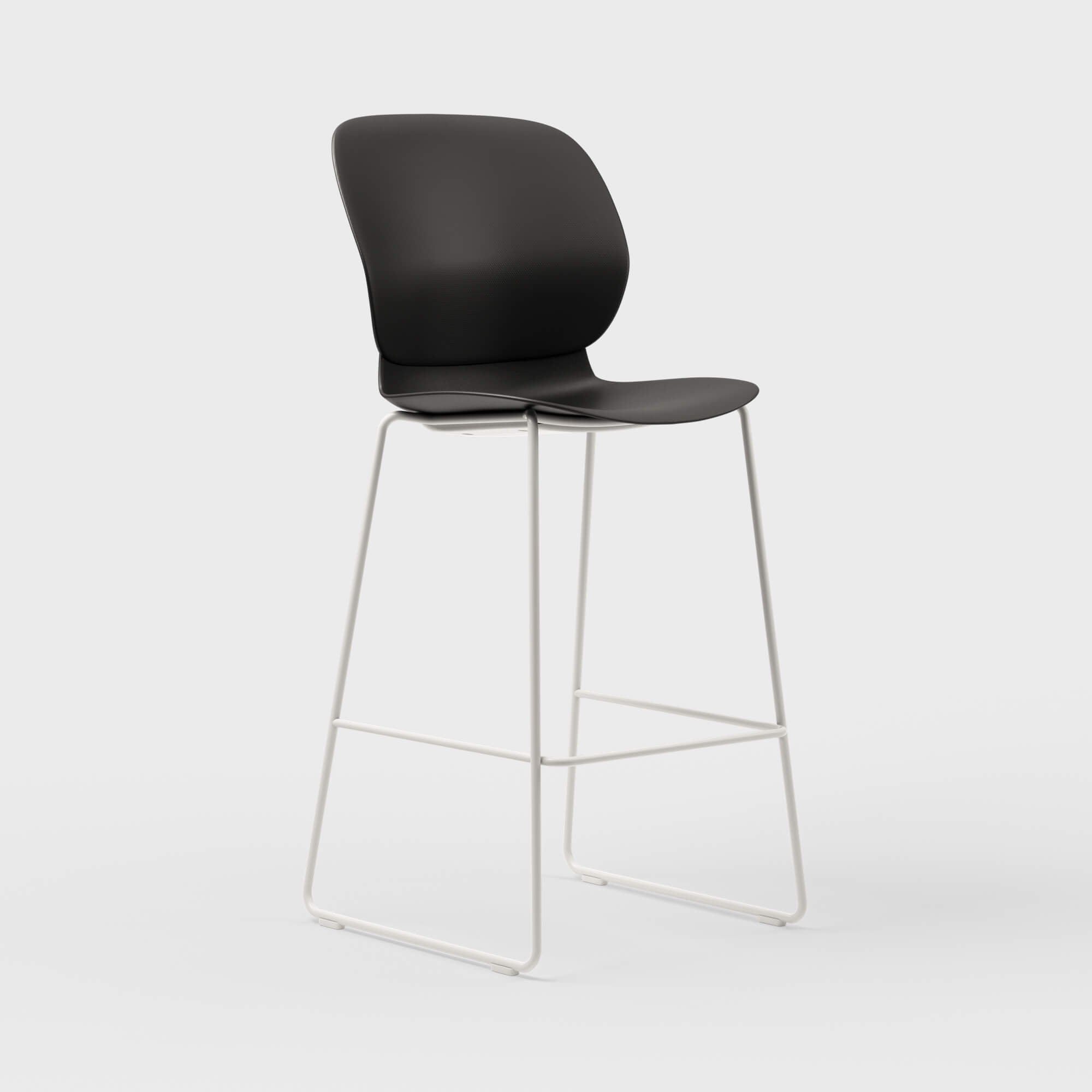 Haworth Maari Stool – Armless Bar & Office Stool with Sleek Sled Base