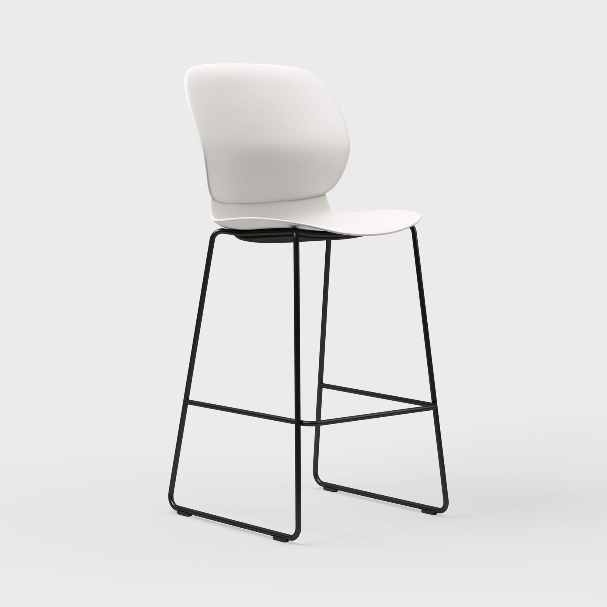 Haworth Maari Stool – Armless Bar & Office Stool with Sleek Sled Base